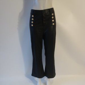 Generation Love Black Flare Pants with Gold Buttons